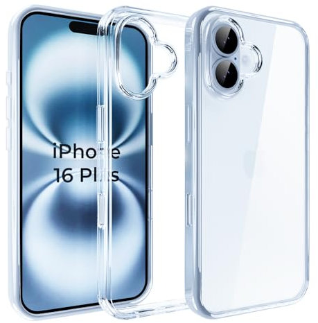 Clear Case For Apple iPhone 16 Plus 6.7'' Silicone Case Soft Gel Transparent Phone Cover For iPhone 16 Plus (iPhone 16 Plus 6.7'')