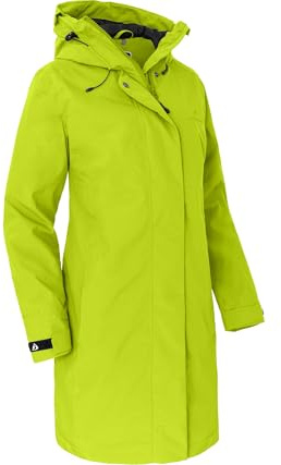 Bergson Verla Thermo | Damen Regenmantel, leicht wattiert, 20000 mm Wassersäule, Lime Punch [268], 40 - Damen