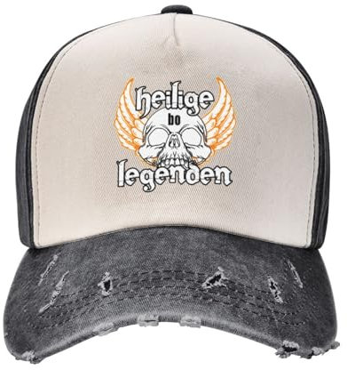 Herren Retro Cowboyhut Vintage Boohse Onkelz Rock Skull Baseballkappe Unisex Stil Distressed Denim Snapback Cap Outdoor Sommer Geschenk Hüte Kappe das Geschenk