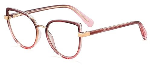 WNCKSQ blocking glasses female colorful gradient fashion glasses frame women clear lens accessories pink green,grey purple pink,1