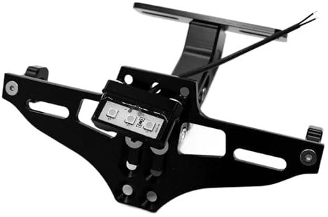 PPWIALL Motorrad Lizenz Kennzeichen Halter Motorrad CNC Hinten Kennzeichen Halterung Mit Für Aprilia Für DORSODURO 750 900 1200 RSV Mille/R CAPONORD / ETV1000 Rücklicht-Halterung(2)