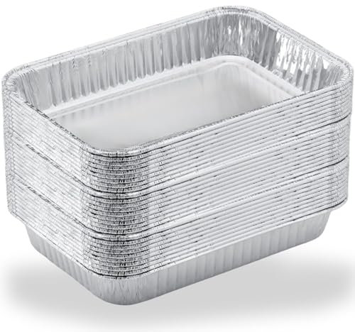 Matchwaves Drip Pans for Weber, Disposable Aluminum Foil Grease Trays for Weber Grills, Universal Replacement Liners for Weber Series, 8.6 x 6 - 100Pcs