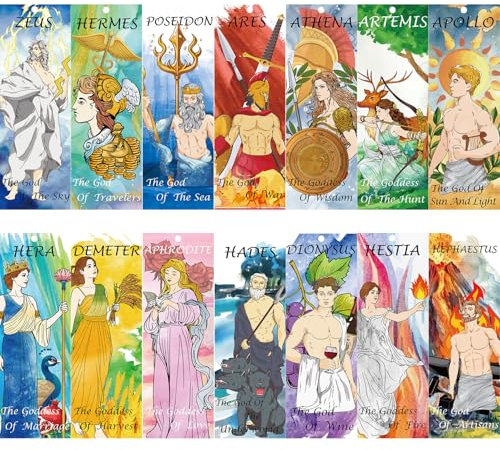 Lesezeichen für griechische Mythologie, Olympische Götter, Htabiol griechische Mythologie, Geschenke, Olympische Götter, Partygeschenke, passend für das antike Griechenland-Klassenzimmer