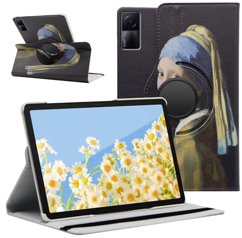 SWEIMEN Giratoria Funda para Xiaomi Redmi Pad SE Tableta, Giratoria 360 Grados Cover, Función Soporte Case (Niña)