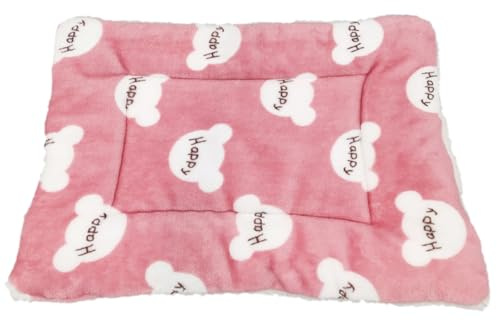 Ciieeo Rechteckige Doppelseitige Haustier Schlafmatte 60X40cm aus Dickem Baumwollvlies Warme Hundematte für Sofa und Transportbox Rutschfestes Hundekissen für Welpen und Katzen