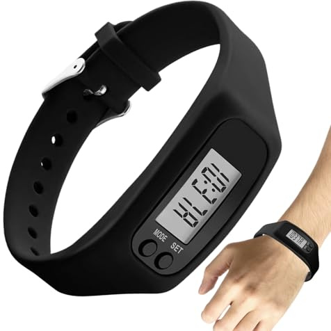 Montre Podomètre Simple Femme Non Connectée, Montre Podomètre Course À Pied, pour Hommes Femmes Seniors Voyage Trajets Week-End Marche Jogging Randonnée Parc, sans Application, sans blueteeth
