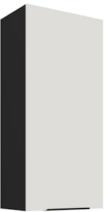 Kuechen-preisbombe Küchen Hängeschrank 50 cm - Höhe 90 cm ARIA Weiss Ultra matt + Schwarz matt, hochwertige Fronten mit Anti Fingerprint Beschichtung Küchenzeile Küchenblock