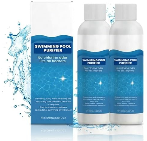 Liquide purifiant pour Piscine,Clarifiant Eau Trouble Piscine,Floculant Piscine,Purificateur d'eau de Piscine,Traitement Eau Piscine,Clarifiant Piscine pour Eau de Piscin,Gardez Votre Eau limpid (2)