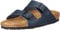 Birkenstock Unisex Arizona Leder Pantoletten, Blau (Blau), 37 EU