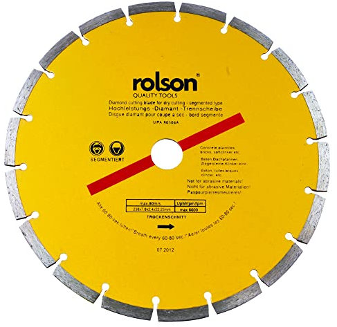 Rolson 24397 230 mm Diamnod Tipped Segmented Blade