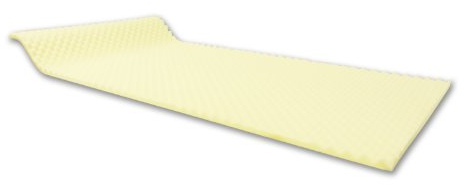 Dibapur - ca. 90cm x 200cm x 3cm - Visco-Noppen Profil/Glatt Schaumplatte, matratzenauflage, Schaumstoff Platte TYP RG55
