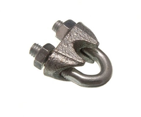 Wire Rope CLAMP U Bolt Cable Grip 6MM 1/4 INCH ZINC Plated Steel (Pack of 6)