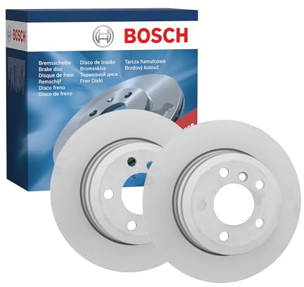 Bosch BD1320 Brake Disc Set - 320 mm - Rear Axle - 1 Set of 2 Discs | Vented Coated Discs - ECE-R90 Certified - Great Cooling, Advanced Corrosion Protection