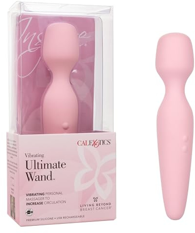 CalExotics Inspire ™ Vibrating Ultimate Wand™ - Waterproof Sex Toys for Couples - Rechargeable Body Massager - Adult Multi-Function Vibe – Pink