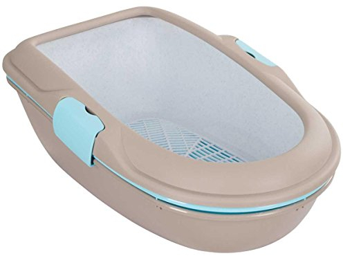 Lettiera per Gatti FURBA con Filtro per la Pulizia, Moderno, Tortora, 60x40x22 cm, Stefanplast