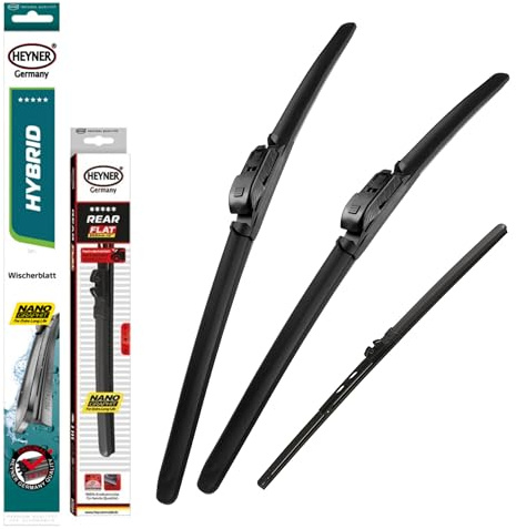 Heyner Wiper Blades fits: Seat Ibiza Hatchback 2012-2017 Full Set Hybrid Wipers HH2416TL15HRF