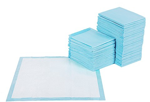 FEANDREA Puppy Pads, Welpen-Unterlage, 60 x 60 cm, 100 Stück, blau-weiß PTD60B