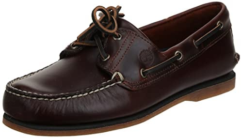 Timberland Classic 2 Eye, Scarpe da Barca Uomo, Marrone Rootbeer Smooth, 42 EU