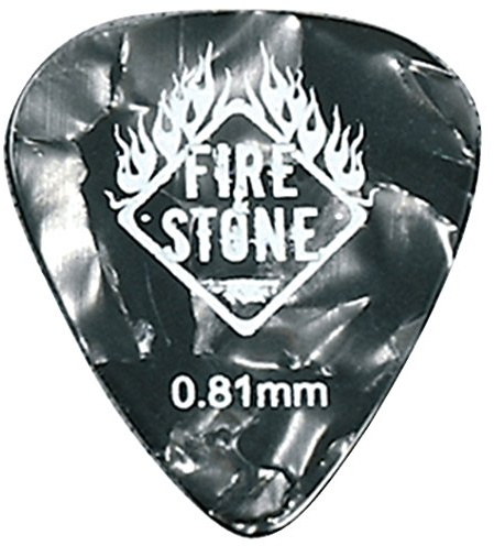 GEWA Plektrum/Pick Mix Celluloid, 351 Form, 0,81 mm, perloid-schwarz, 12 Stück