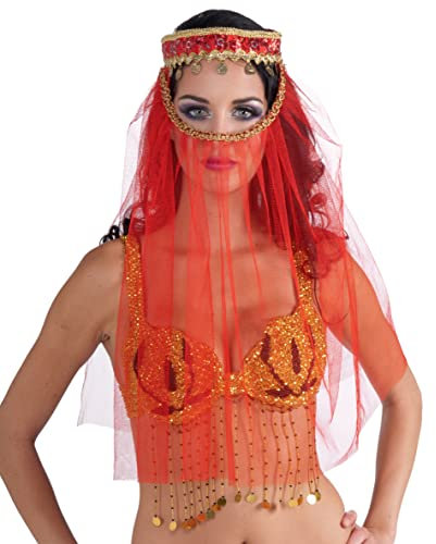 Red Harem Headpiece Costume Accessory