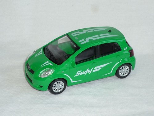 Welly T*o*y*o*t*a Yaris GrÜn Ab 2006 Weisse Aufkleber 1/43 Modellauto Modell Auto