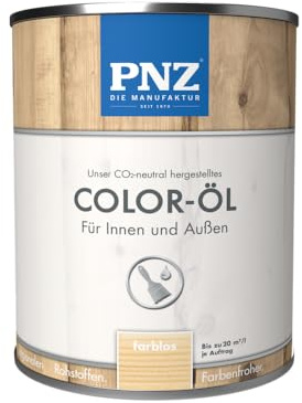 PNZ Color-Öl für Innen und Außen | lösemitttelfreies Farböl | Nachhaltig hergestellt mit regionalen Rohstoffen | für alle Hölzer, auch Bienenhäuser, Gebinde:0.25L, Farbe:farblos