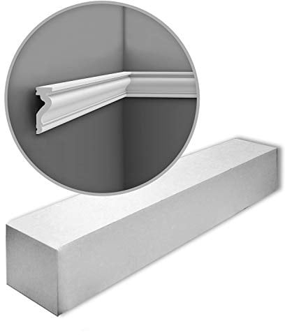 Orac Türumrandungen DX174-2300-box 230 cm x 2,2 cm x 6 cm aus extrudiertem Polystyrol (HDPS) vorgrundiert 24 Leisten / 55,2 m