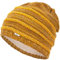 Faera Wintermütze warm gefütterte Winter-Mütze Fleece-Futter Winter Strick-Mütze Beanie-Mütze Damen Herren One-Size, Farbe:Senf