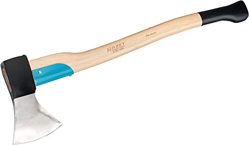 HAZET Holzaxt 2133-1250 I Länge (Stiel): 700 mm I Werkzeugkopf und Holzstiel mit dreifacher Sicherheitsverkeilung I Hickorystiel I zum Entasten von Stämmen, Spalten und fällen kleinerer Bäume