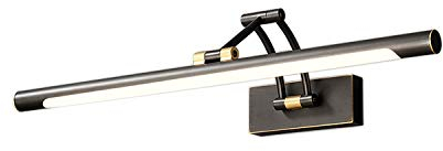 ACMHNC Messing Vintage Spiegellampe Badezimmer Wandleuchte, IP44 Schwarz Badlampe Retro Spiegelleuchte Bad 3-Achsig Einstellbar Schminklicht Schminktisch 4000K Neutralweiß Badezimmerlampe,56cm/11w