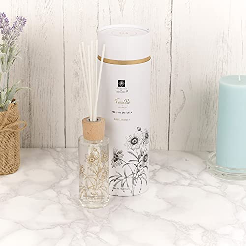 Raumduft-Lufterfrischer mit Schilfrohr-Diffusor, 100 ml, aromatischer Duft (Basilikum Honig)