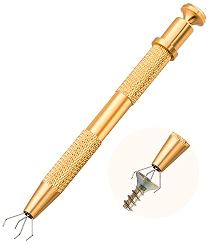 ANCRIS Piercing Ball Grabber Body Piercing Tool 4 Prongs Grabber Jewellery Pick Up Tool Piercing Removal Tool Stainless Steel Gem Diamond Holder Pick Up Tool for IC Chip Electronic Component Bead