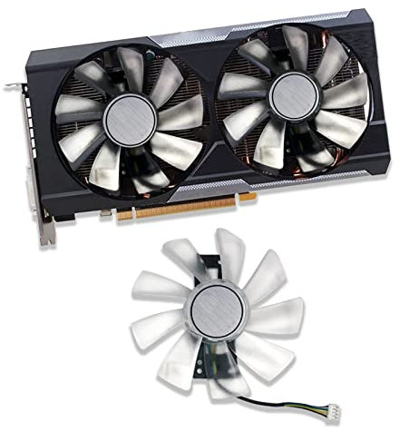Dotodo GAA8B2U/GAA8S2U Ventilador de GPU de 4 pines VGA Ventiladores enfriadores para Sapphire R9 380 380X 2g/4G D5 Ventilador de reemplazo de tarjeta gráfica (blanco único)