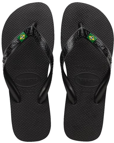 Havaianas Unisex Top Brasil Flip-Flop, Schwarz, 41/42 EU