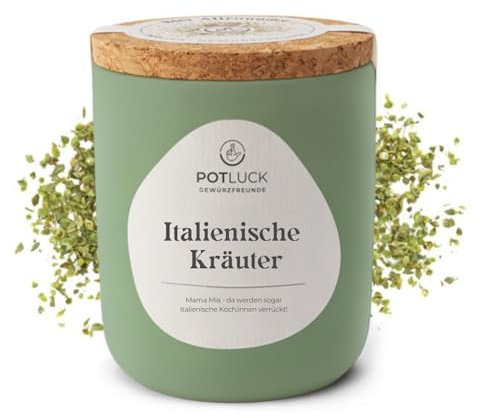 POTLUCK | Italienische Kräuter | Kräutermischung im Keramiktopf | 25g | Vegan, glutenfrei und mit natürlichen Inhaltsstoffen
