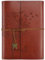 OMEYA Leder Notizbuch Tagebuch, Nachfüllbares Tagebuch für Frauen Mädchen, liniert Retro Reisende Tagebuch A5 16.5 cm x 23.4cm (Rotbraun)
