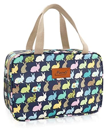 Trousse de toilette, sac de voyage à suspendre, sac de rangement de salle de bain pour femmes et filles, Lapin coloré, Sac animal