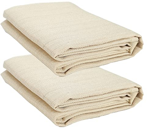 BACLAUGH Glasfaser-Schweißdecke 10,2 x 15,2 cm Familienschweißtisch mit Feuerdecken, Schweißvorhang Gitter Teppich, Schweißwerkzeug Schweißdecke Abdeckung, schwer entflammbar | Brandschutz 2 Stück