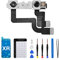 for iPhone Xr Front Camera Replacement for New Face Front 7MP Camera Part Flex Cable Connector Facing Lens Module Transmitter Light Receiver Repair Fix Tools Kit for A1984 A2105 A2106 A2108