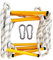 ADITAM Rope Ladder Emergency Escape Ladder (2-9 Story) Flame Resistant Safety Rope Ladder with Hooks Fast to Deploy/3M/10Ft Double the comfort