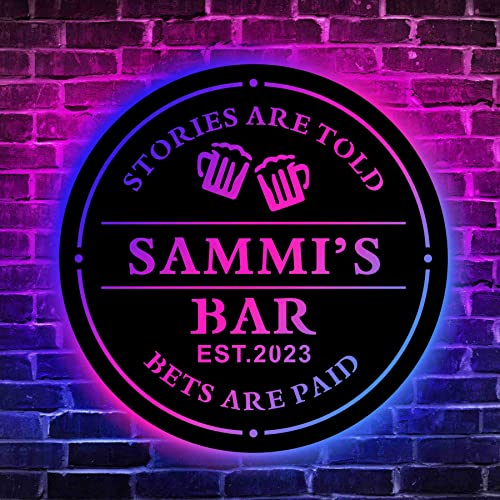 Personalisierte Regenbogen-Leuchtreklame, benutzerdefinierte Farbwechsel-Leuchtreklame, USB-betriebene Bar-Neonlichter, handgefertigte Bar-Leuchtreklamen, Bar-Schilder für Hausbar, Bistro, Party, Club
