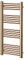 Greened House Brushed Brass Straight Heated Towel Rail 500mm Wide x 1200mm High Flat Central Heating Towel Radiator