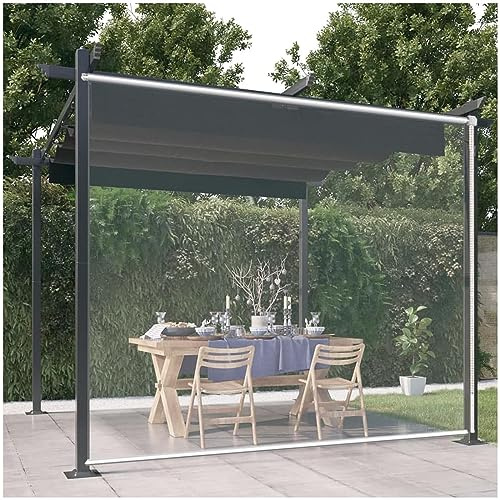 Stores À Rouleau Pvc Transparent Extérieurs,grands Store Enrouleur Étanches,store Enrouleur Pour Pergolas/jardins/fenêtres,rideaux De Pluie De Séparation Vinyle Clairs 0,5mm,WxH-160x280cm/63*110.2in