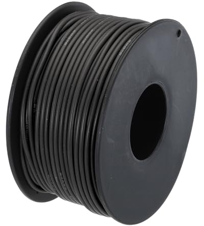QUARKZMAN 24-Gauge-Silikondraht, 24 AWG, elektrischer Draht, verzinntes Kupfer, Hochtemperatur-Anschlussspule, 98,4 Fuß, Schwarz, für Elektrogeräte von Automodellen