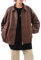 A&M Express Damen Kunstleder Oversized Jacke Braun Langarm Reiterjacke, braun, XXL