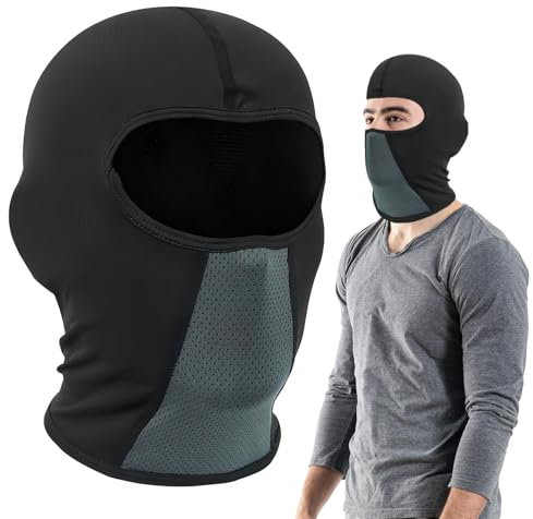 Sturmhaube Kühlende Balaclava Sommer Seide Balaclava Gesichtsmaske, Gesichtsmaske UV-Schutz UPF 50+ für Motorrad, Radfahren, Fischen, Unisex Helmfutter, Atmungsaktiv, Feuchtigkeitstransportierend