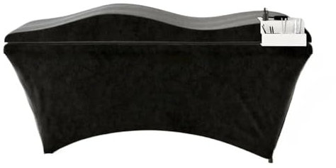 HATJZRUM Gebogene Matratze Bettauflage Massagematratze und -bezug Wave Memory Foam-Bett Salonmatratze Spa Curved Beauty Bed(Black Set)