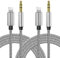 2Pcs iPhone Aux Cable for Car, 3.5mm Audio Aux to Lightning Cable Jack Cable for Car Stereo Headphones Lead Cord Compatible with iPhone 14 Pro/14 Plus/14/13/12/11/XS/XR/X