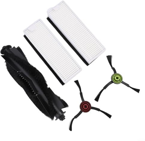 Compatible con robot Laresar Evol 3 Evol 3S, cepillo lateral principal, filtro HEPA, cepillos de diseño único con bandas de goma, accesorios de repuesto para aspiradora (A)