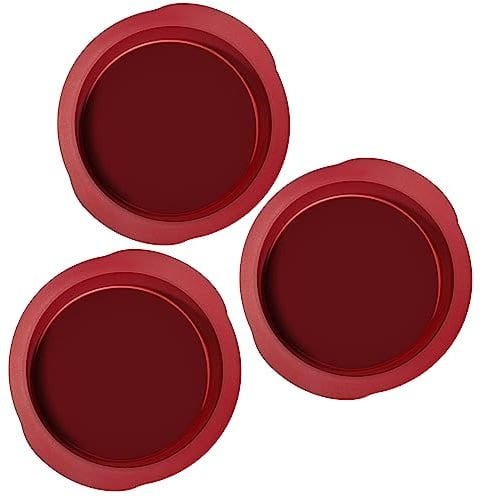 BlessFly Silikon Kuchenform Rund, Antihaft Klein Backform 10cm/15cm/20cm, Flexible BPA freie Silikon Backform Pfannen für Schicht Kuchen, Pizza, Käse, Schokolade (15cm/3PCS)